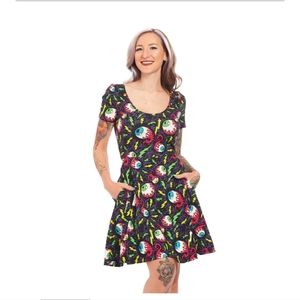 Sourpuss Electric Eyeball Dress